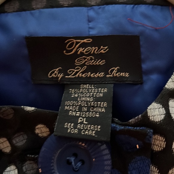 Trenz Petite by Theresa Renx polka dot jacket, vintage style size petite… - Picture 5 of 5